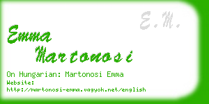 emma martonosi business card